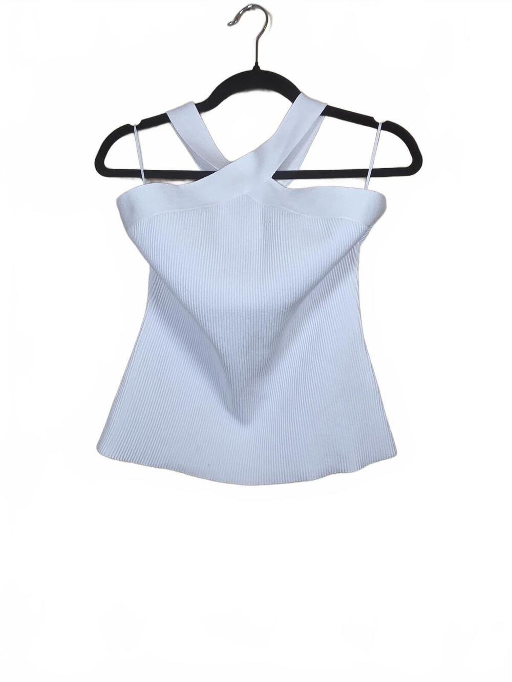 I.N.C. INTERNATIONAL CONCEPTS WOMENS HALTER-NECK SLEEVELESS BRIGHT WHITE M